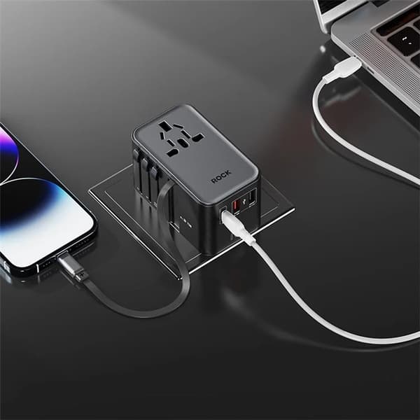 ROCK Reseadapter 70W 2xUSB-A 1xUSB-C GaN