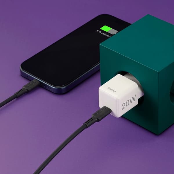 Hama Snabbladdare 100W 2xUSB-C 1xUSB-A GaN - Vit
