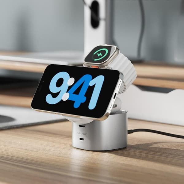 Alogic Qi2 4-in-1 Trådlös Laddare iPhone, Apple Watch, AirPods