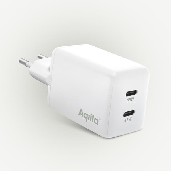 Aqiila Laturi Chargebird W45 GaN 45W Valkoinen