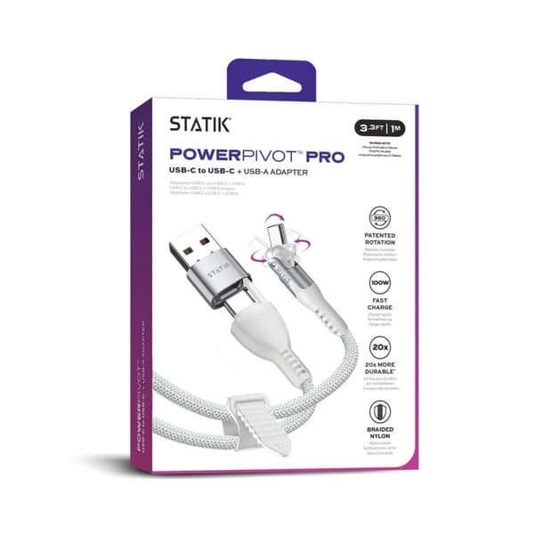 Statik Kaapeli PowerPivot Pro USB-C/USB-C 1m Valkoinen