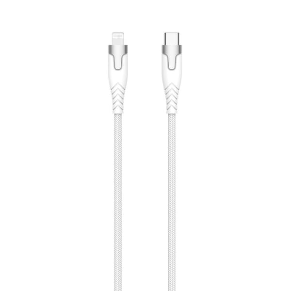 Gear Kaapeli Kevlar USB-C /Lightning 1.5m Valkoinen