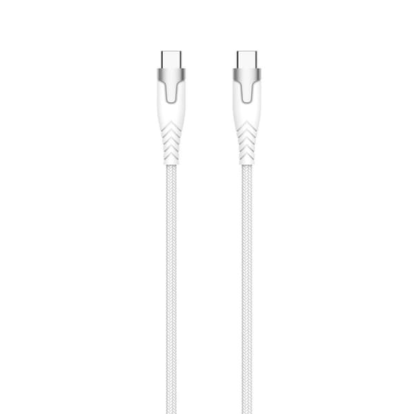 Gear Kaapeli Kevlar USB-C /USB-C 1.5m Valkoinen