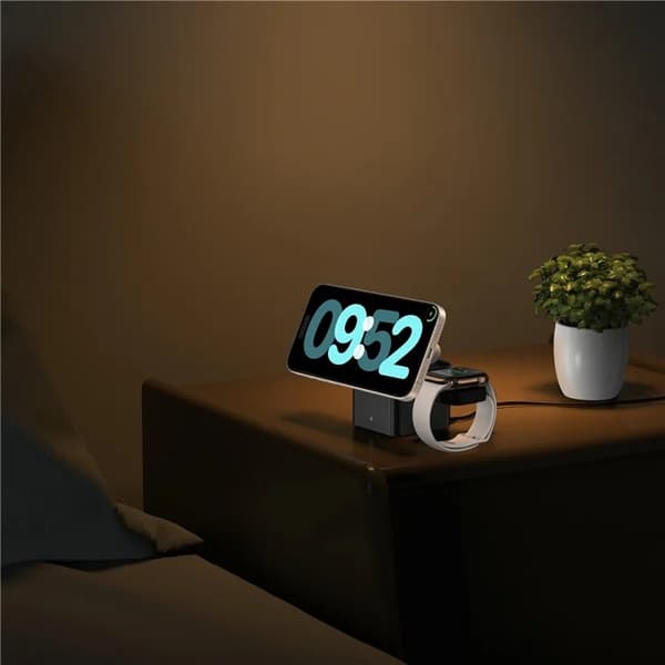 Qi2 Magnetisk Trådlös Laddare iPhone, Apple Watch, Airpods