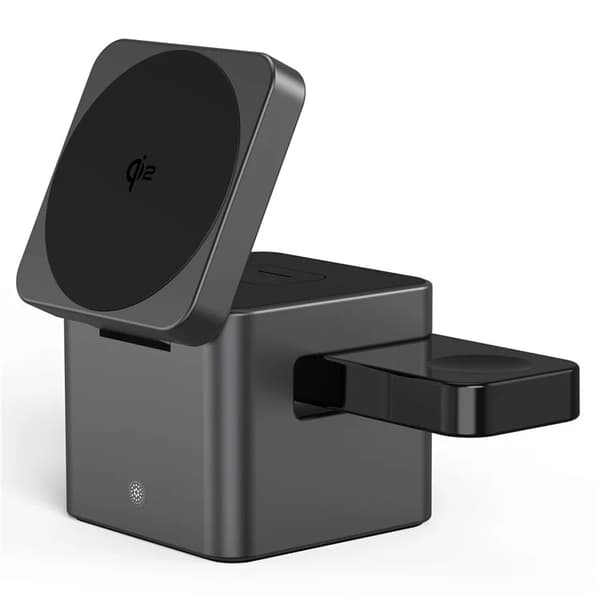 Qi2 Magnetisk Trådlös Laddare iPhone, Apple Watch, Airpods