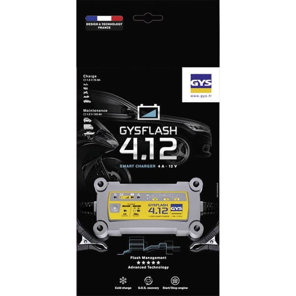 GYS GYSFLASH 4.12 029422 Bilbatteriladdare 12 V 4 A