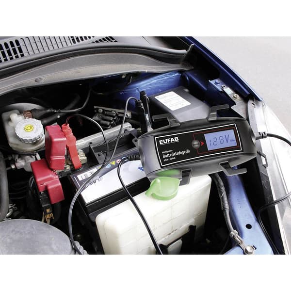 Eufab 16616 Bilbatteriladdare 6 V, 12 V 2 A 2 A, 4 A