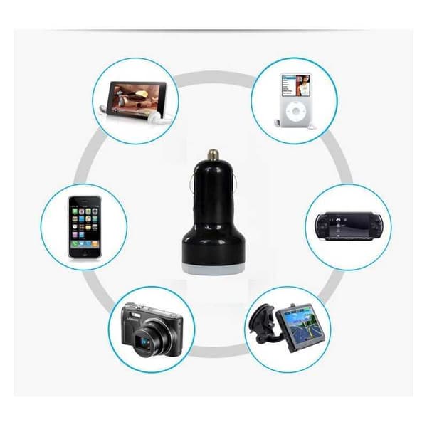 Universell Mini Billaddare Dubbel USB 2.1A
