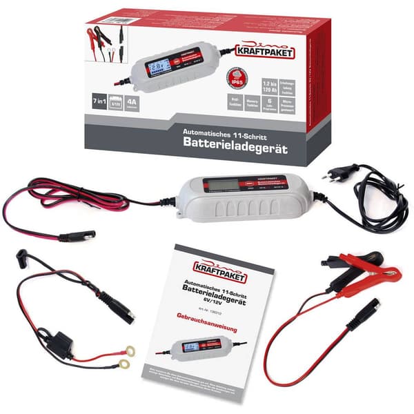 Dino KRAFTPAKET 136312 Bilbatteriladdare 12 V, 6 V 0.8 A 3.8 A