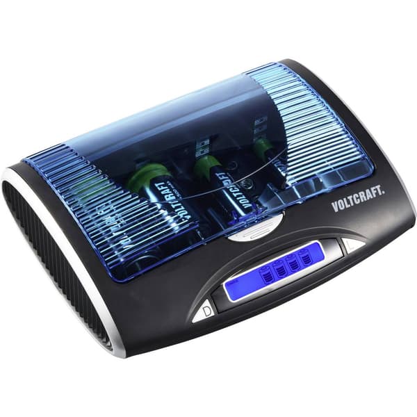 VOLTCRAFT P-600 Batteriladdare NiMH AAA (R03), AA (R6), C (R14), D (R20), 9V block (6F22)