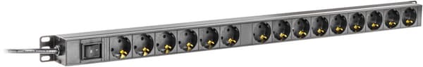 Powerstrip 15xCEE 7/3 socket 1xCEE 7/7 switch 0.808m 2m