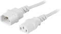 Miniatyrbilde 2 av 4: Extension cable, straight IEC C13 - straight IEC C14 3m, whi