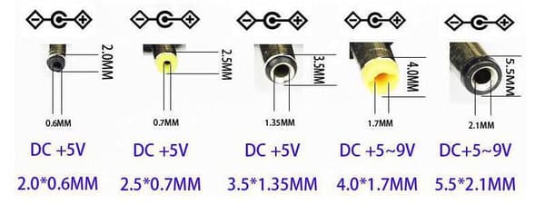 NÖRDIC 1m Virtakaapeli USB DC 5 liittimellä USB DC Power