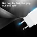 Miniatyrbild 3 av 9: Snabb väggladdare - USB-C PD, USB-A - 20W med USB-A til Lightning kabel, 1m