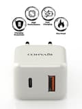 Miniatyrbild 7 av 9: Snabb väggladdare - USB-C PD, USB-A - 20W med USB-A til Lightning kabel, 1m