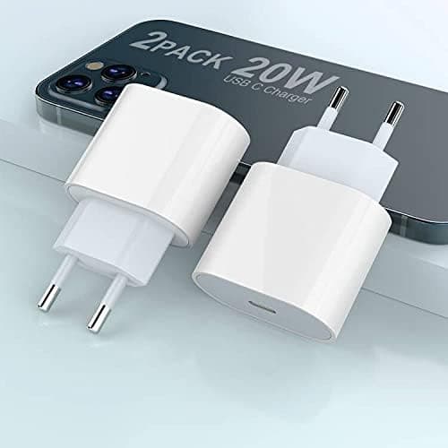 (2-PACK) Apple iPhone 11/12/13/14/15/16 PRO MAX - 20w USB - C snabbladdare / strömadapter