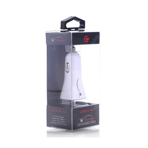 Sign 5V/2,4A (12W) Billaddare Universal - Vit