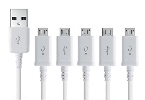 5-Pack - 2 Meter Micro-USB Laddningskabel Samsung/Sony/Huawei/LG