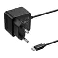 Miniatyrbillede 1 af 5: USB wall charger, fixed Micro USB cable, 1 m, black