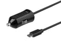 Miniatyrbilde 1 av 4: Micro USB car charger, 2.4 A, 1 m fixed cable, 12 W, black