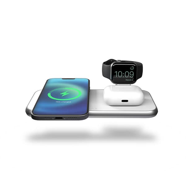 ZENS 4in1 Lader Designet for Magsafe  10W+Plass for Magsafe + USB-A + Apple Watch
