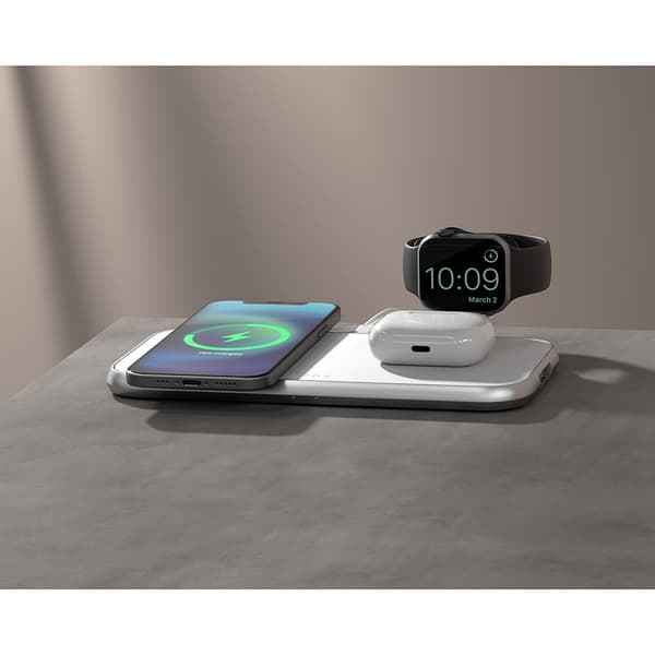 ZENS 4in1 Lader Designet for Magsafe  10W+Plass for Magsafe + USB-A + Apple Watch