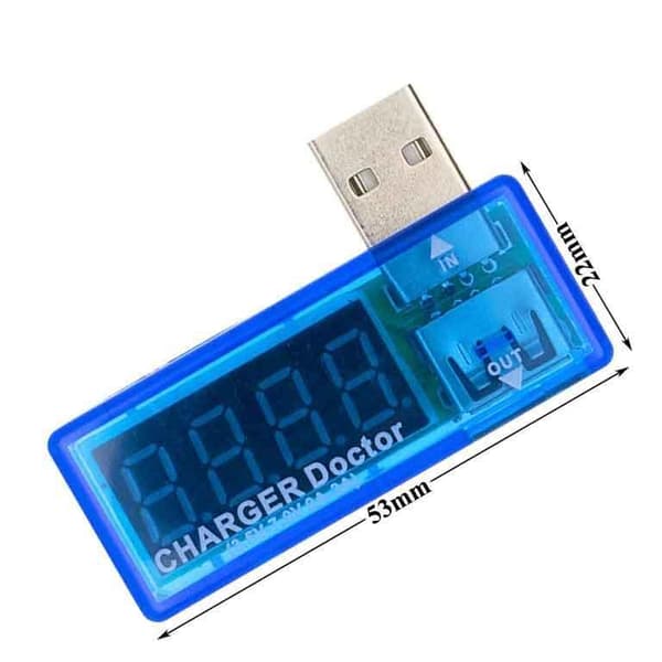 Charger Doctor B73 Digital USB Ström Volt Testare