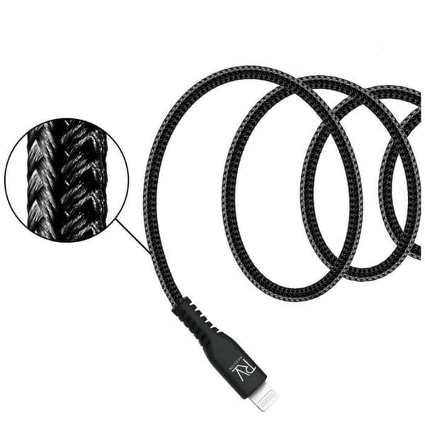 Rvelon USB-C till Lightning Kabel Flätad 1m