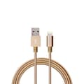 Miniatyrbillede 2 af 2: 3M Kabel iPhone Oplader Nylon Quick Charge Guld