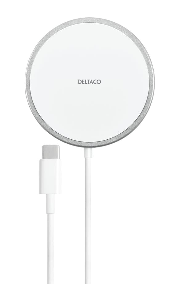 Magnetic wireless charger, iPhone 13/14/15/16, USB-C, wh/si