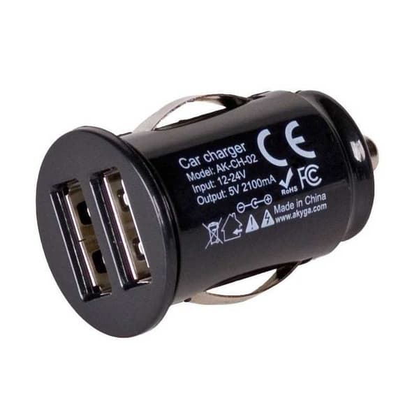 Billaddare 2x USB 12V 2.1A EU Certifierad