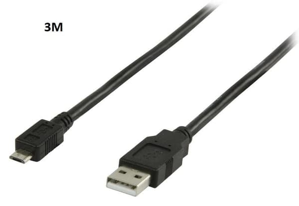 Laddarkabel Laddkabel PS4 3m Sony Playstation 4 3 meter
