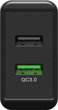 Miniatyrbilde 5 av 7: Dual-USB hurtiglader USB/QC3.0 (28W) svart