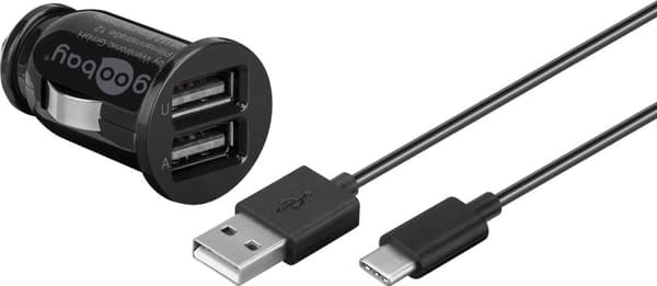Goobay USB-C™ bilopladningssæt (12 W) Sort
