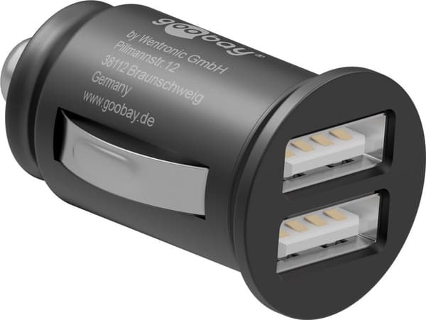 Dobbelt USB-biloplader (12 W)