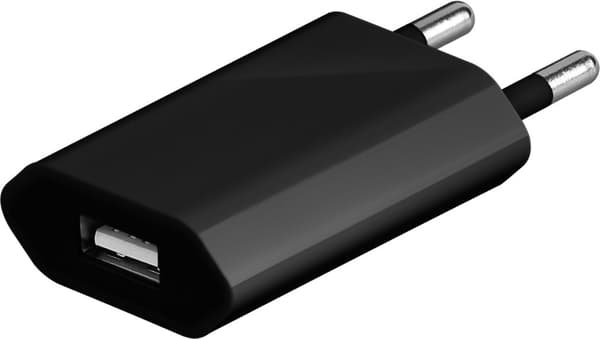 USB-A oplader (5 W) sort