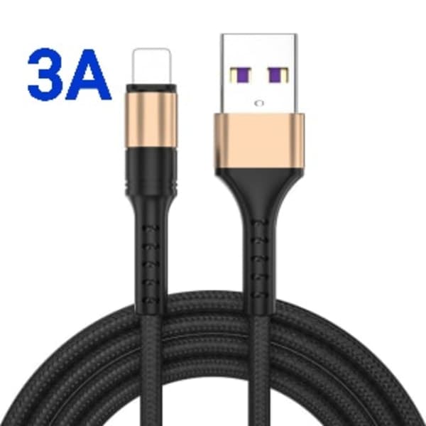 3-pack 3m - Lightning 3A - /kabel/laddsladd/ snabbladdning