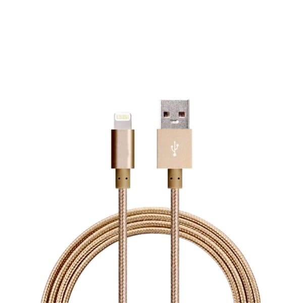 2M Kabel iPhone Oplader Nylon Quick Charge Flere Farver