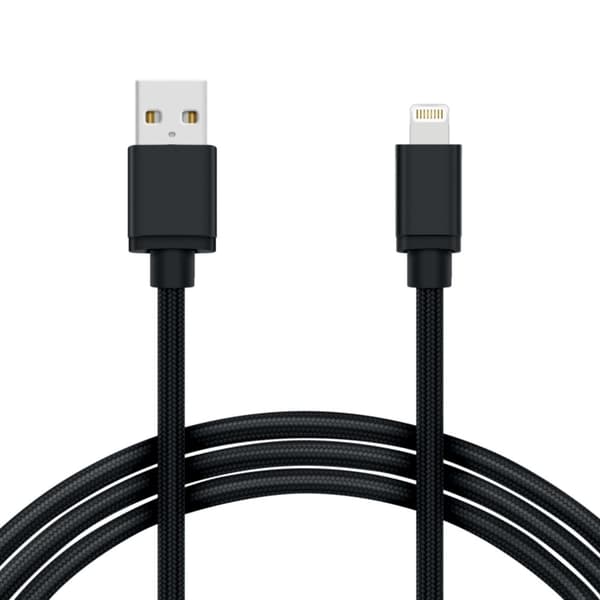 2M Kabel iPhone Oplader Nylon Quick Charge Flere Farver