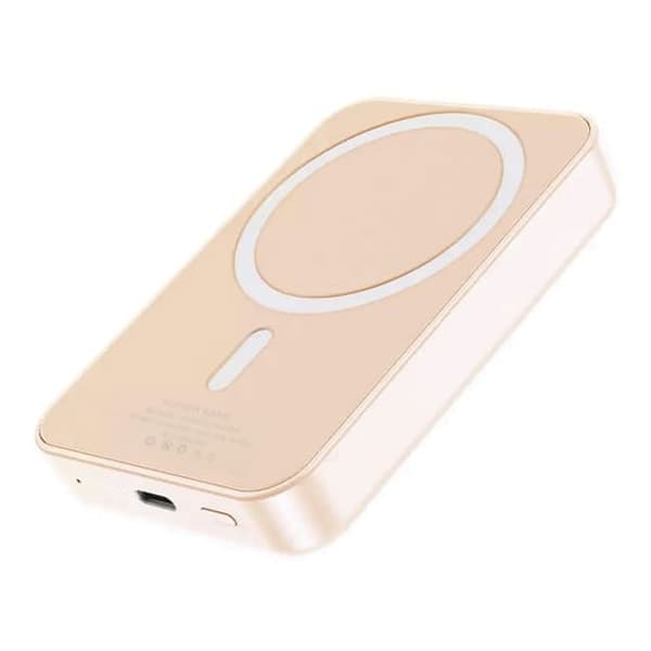 Powerbank Magnetisk Trådlös Laddning 10000 mAh - Rosa