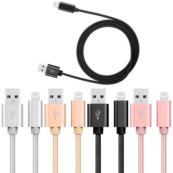 3-Pack 3m Laddare till iPhone / Apple - Fast Charge - Flätad