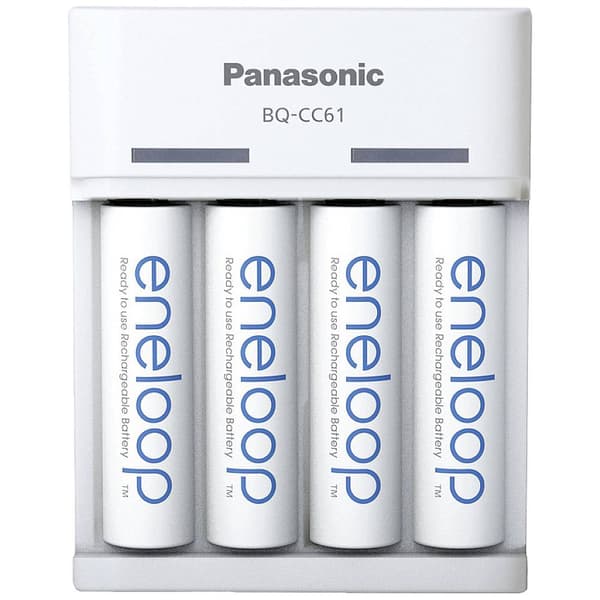 Panasonic BQ-CC61 + eneloop AA Batteriladdare NiMH AAA (R03), AA (R6)
