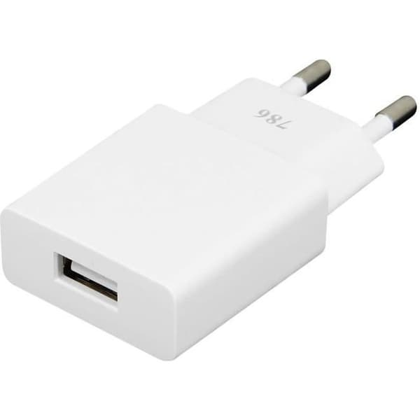 Universal USB-laddare 2.1A + USB Typ C-kabel Laddning &amp; Synchro Vit
