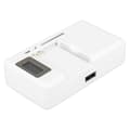 Miniatyrbild 2 av 4: Universalladdare - Vit - LED-indikator - Laddar 2 batterier - USB-ingång