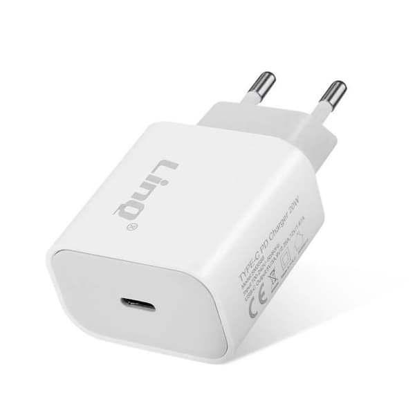 USB-C väggladdare - LINQ - 20W - Snabbladdning - Laddningsskydd - Kompakt design
