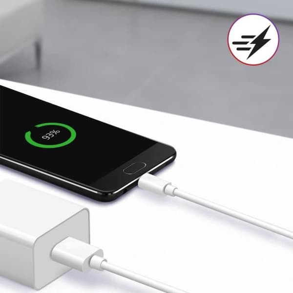 Nätladdare - Huawei - SuperCharge 40W - 4A - 1m USB-C-kabel - Vit