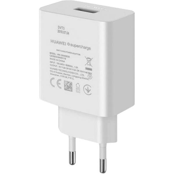 Nätladdare - Huawei - SuperCharge 40W - 4A - 1m USB-C-kabel - Vit