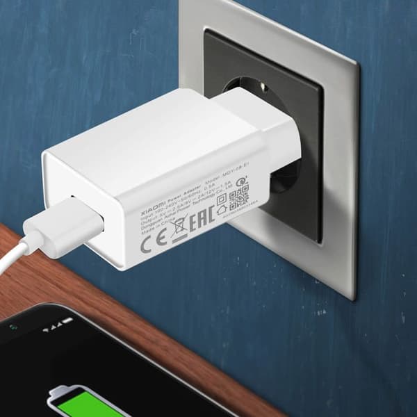 2A nätladdare - XIAOMI - 1,2 m USB Type C-kabel - Snabbladdning - QuickCharge 2.0/3.0 kompatibel