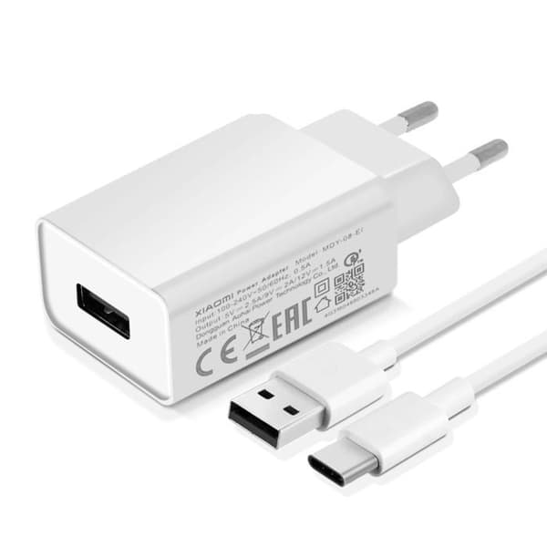 2A nätladdare - XIAOMI - 1,2 m USB Type C-kabel - Snabbladdning - QuickCharge 2.0/3.0 kompatibel
