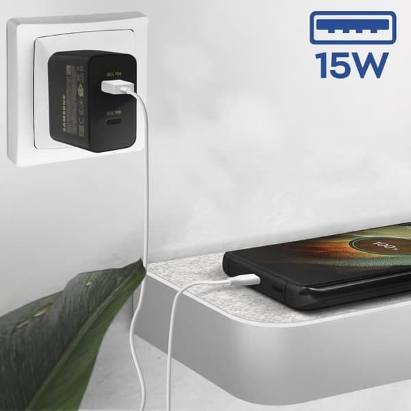 Väggladdare - Samsung - 50W - USB-C - Snabbladdning 2.0 - Power Delivery 3.0